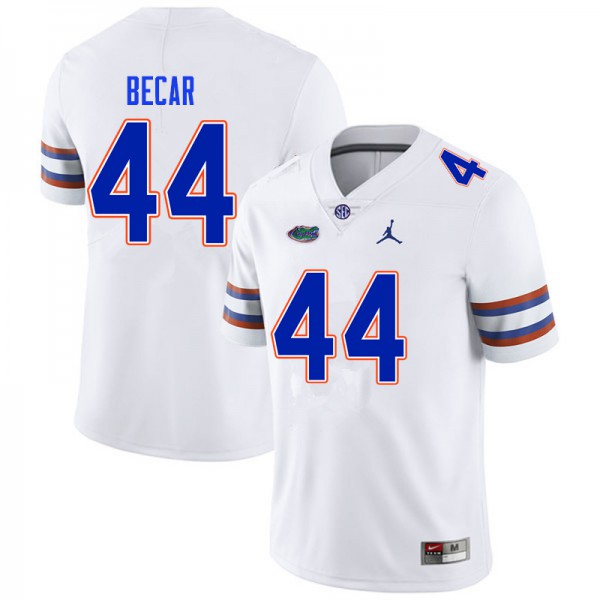 Men #44 Brandon Becar Florida Gators College Football Jerseys White